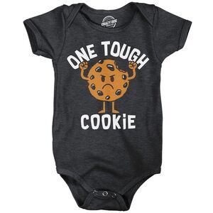 One Tough Cookie Baby Bodysuit Funny Cute Chocolate Chip Cookie Jumper For